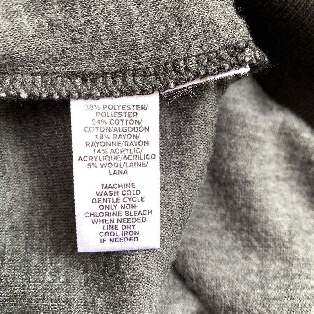 Lou & Grey Gray Black Zipper Back Knit Sweater M - Picture 8 of 8